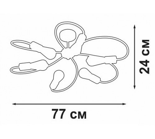 Потолочная люстра Vitaluce V3076-1/6PL V3076