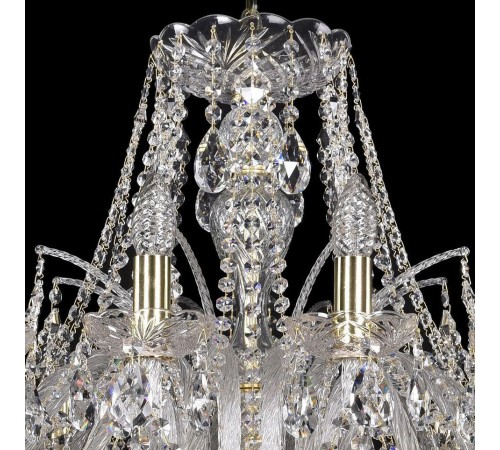 Подвесная люстра Bohemia Ivele Crystal 1411/16/300/G 1411