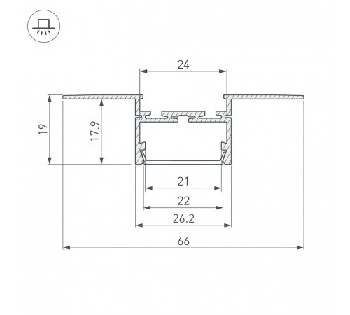 Профиль встраиваемый Arlight 033693 PLS-LOCK