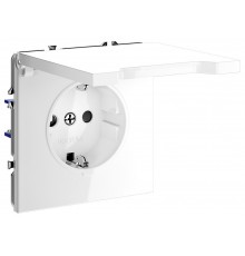 Розетка с заземлением и со шторкой, без рамки с крышкой Voltum VLS040301 S70