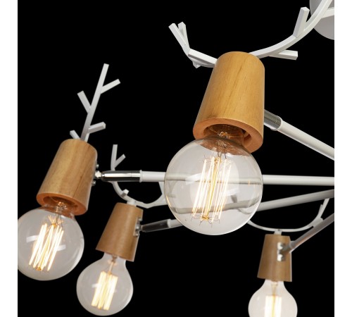 Люстра на штанге Loft it 10024/8 White Sven