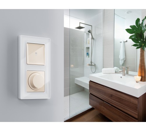 Выключатель одноклавишный с подсветкой без рамки Ambrella Volt MA302015 Quant