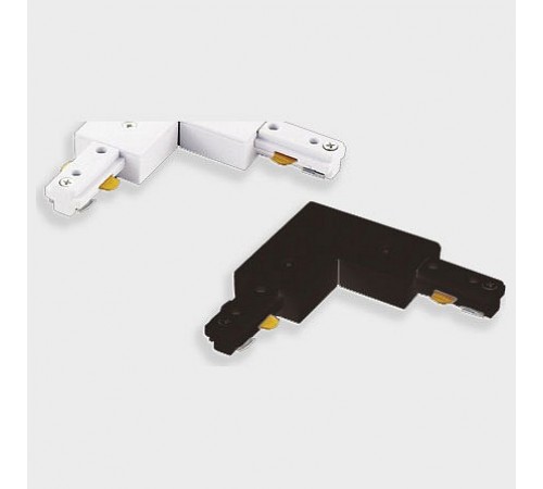 Соединитель угловой L-образный для треков Italline WSO 74 black WSO