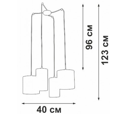Подвесная люстра Vitaluce V3089-1/4S V3089