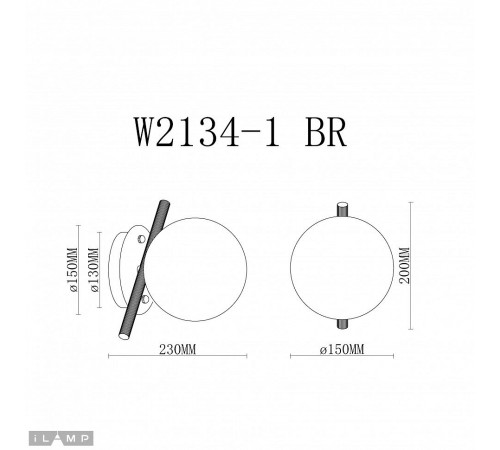 Бра iLamp W2134-1 BR Golden