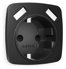 Накладка для розетки с заземлением и со шторками и 2хUSB type A Ambrella Volt OP8090 Quant