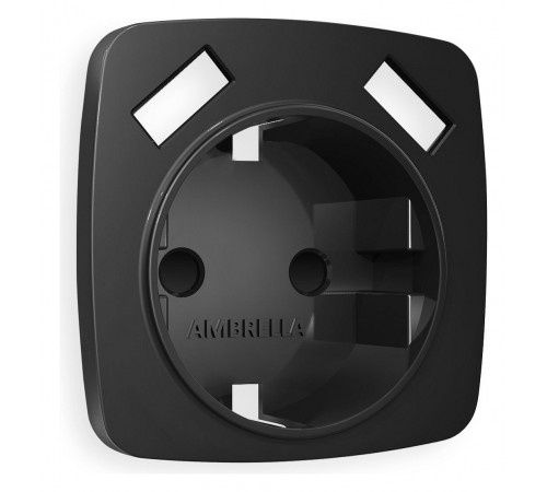 Накладка для розетки с заземлением и со шторками и 2хUSB type A Ambrella Volt OP8090 Quant