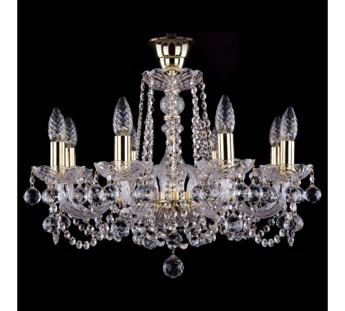 Подвесная люстра Bohemia Ivele Crystal 1402/8/195/G/Balls/Tube 1402