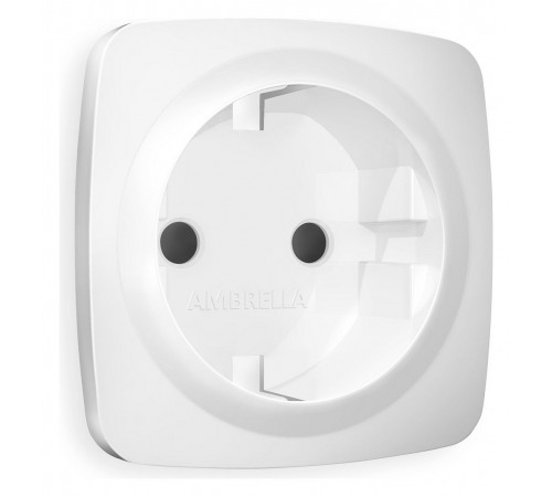 Накладка для розетки с заземлением и со шторками Ambrella Volt OP1270 Quant