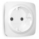 Накладка для розетки с заземлением и со шторками Ambrella Volt OP1270 Quant