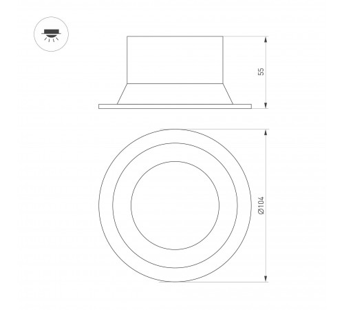 Встраиваемый светильник Arlight 035612 BREEZE