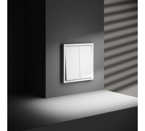 Выключатель проходной двухклавишный без рамки Voltum VLS020302 S70