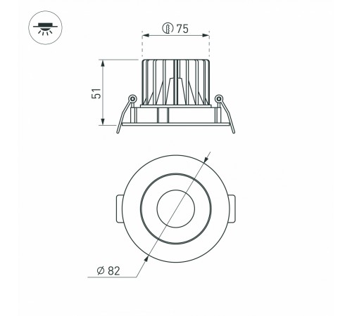 Встраиваемый светильник Arlight 035448(1) FORECAST