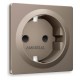 Накладка для розетки с заземлением и со шторками Ambrella Volt AP6370 Quant
