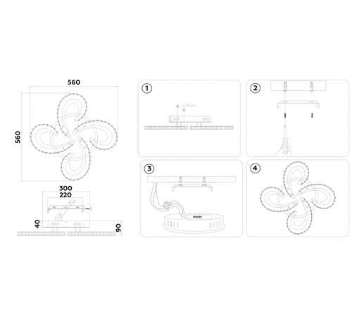 Потолочная люстра Ambrella Light FA1702 FA