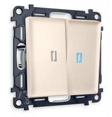 Выключатель двухклавишный с подсветкой без рамки Ambrella Volt MA324020 Quant