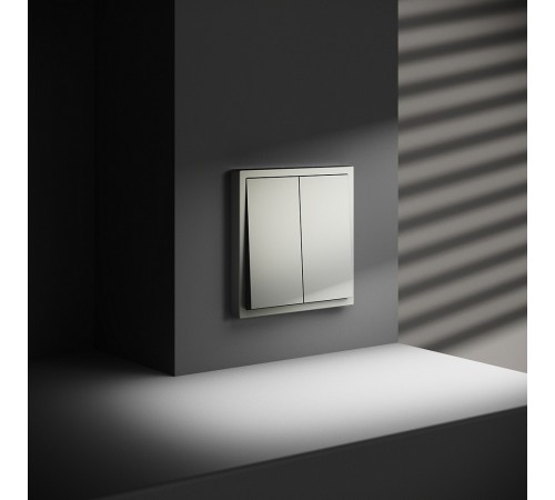 Выключатель двухклавишный без рамки Voltum VLS020105 S70