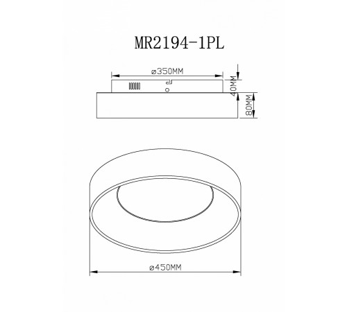 Накладной светильник MyFar MR2194-1PL Shannon