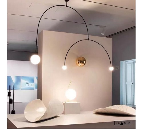 Подвесной светильник iLamp 8628P/3 BK-WH North