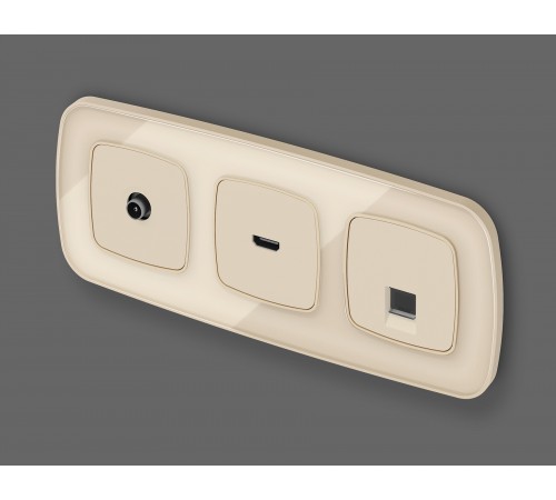 Накладка для розетки RJ-11 или RJ-45 Ambrella Volt OP3320 Quant