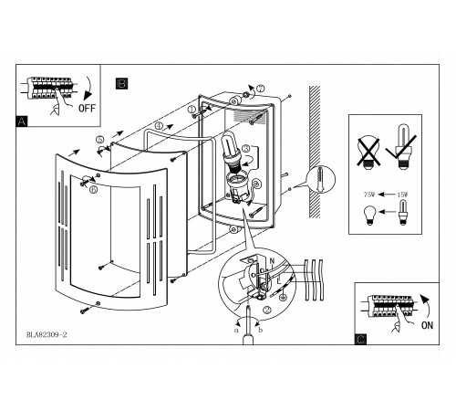 Накладной светильник Eglo 82309 City