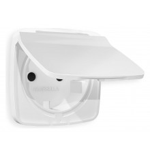 Накладка для розетки влагозащищенной с заземлением и со шторками с крышкой Ambrella Volt OP1280 Quant