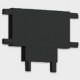 Соединитель T-образный для треков Italline IT09-9030 black IT09