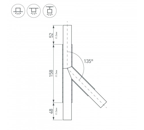 Соединитель угловой T-образный накладной Arlight 026241 KLUS