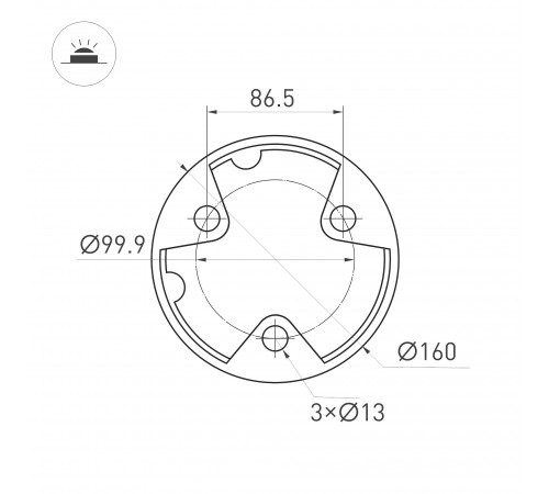 Наземный низкий светильник Arlight 045537 LGD-CASTELLO-BOLL