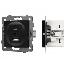 Механизм розетки 2хUSB type A и C Arlight 49838 SCT