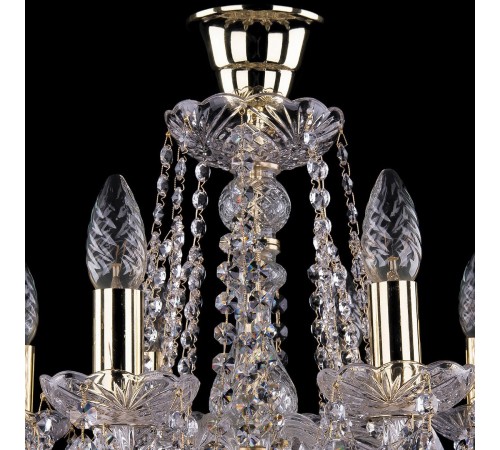 Подвесная люстра Bohemia Ivele Crystal 1413/8/165/G/Tube 1413