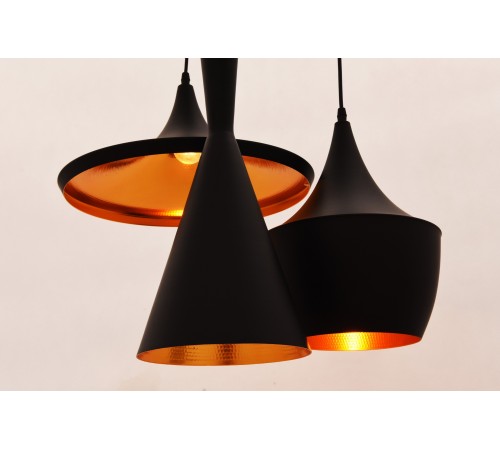 Подвесной светильник LUMINA DECO LDP 7712-3 BK Foggi