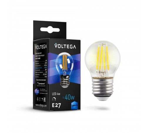 Лампа светодиодная Voltega 8467 Globe dim 5W