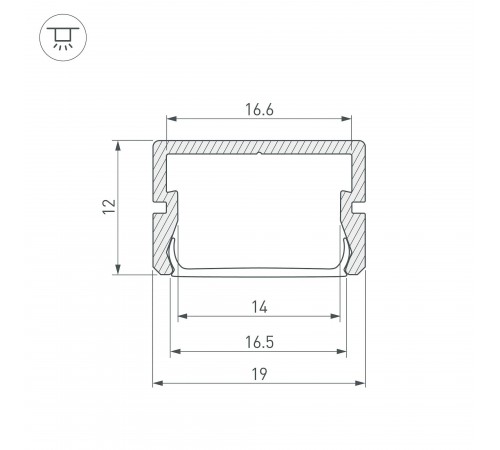 Профиль накладной Arlight 045498 SILER