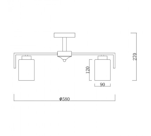 Люстра на штанге Escada 1142/5P Silver Style
