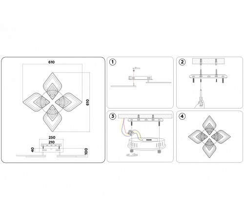Потолочная люстра Ambrella Light FA4281 FA