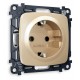 Розетка с заземлением, без рамки Ambrella Volt MO606010 Quant