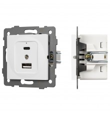 Механизм розетки 2хUSB type A и C Arlight 49839 SCT