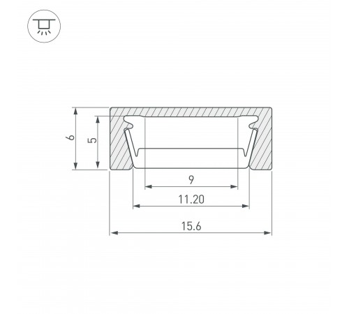 Профиль накладной Arlight 044543 MIC