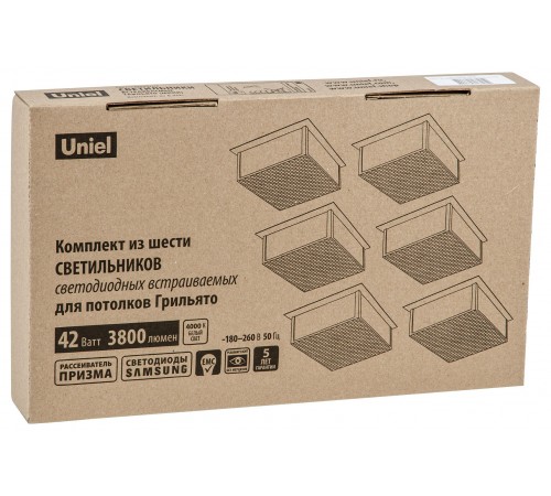 Светильник для потолка Грильято Uniel UL-00011060 GRILYATO