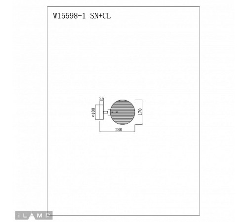 Бра iLamp W15598-1 SN+CL Panorama