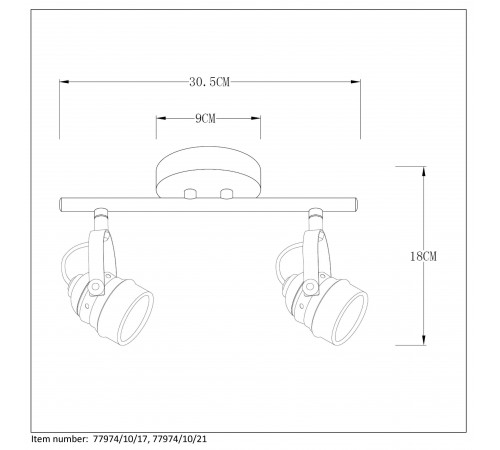 Спот Lucide 77974/10/17 Cigal