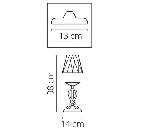 Настольная лампа декоративная Osgona 705914 Riccio