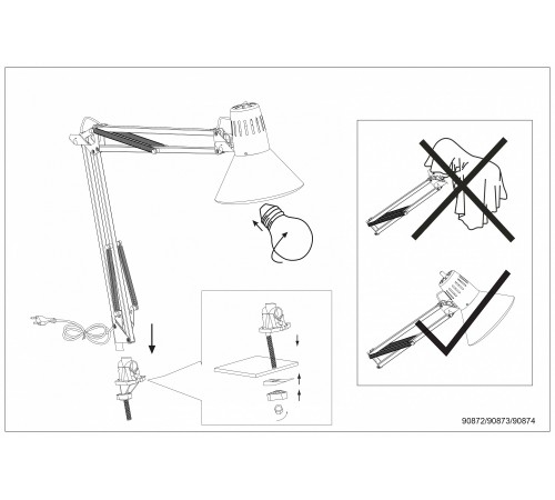 Настольная лампа офисная Eglo 90872 Firmo