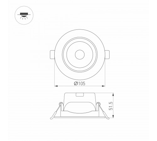 Встраиваемый светильник Arlight 032311 POLAR