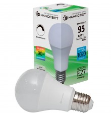 Лампа светодиодная диммируемая Наносвет E27 12W 4000K матовая LE-GLS-D-12/E27/840 L239