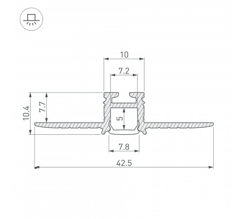 Профиль встраиваемый Arlight 030563 PIK