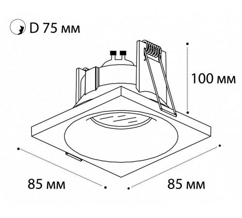 Встраиваемый светильник Italline IT07-7011 white IT07-7011