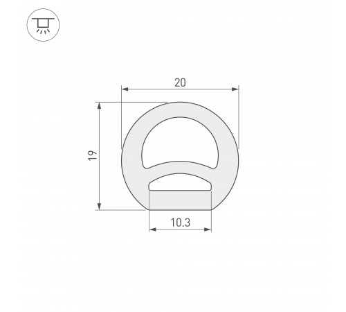 Короб накладной гибкий Arlight 040833 WPH