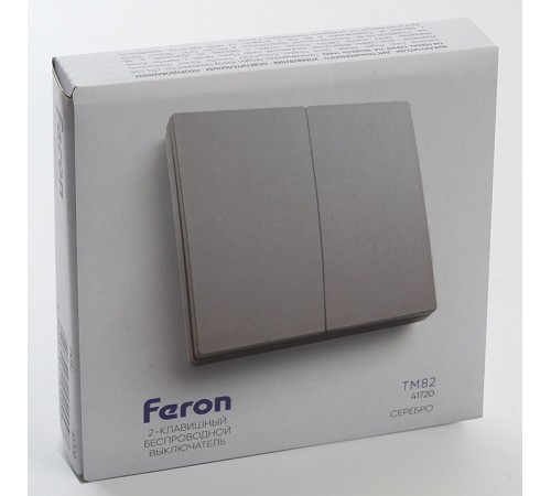 Выключатель беспроводной двухклавишный Feron 41720 Tm 82